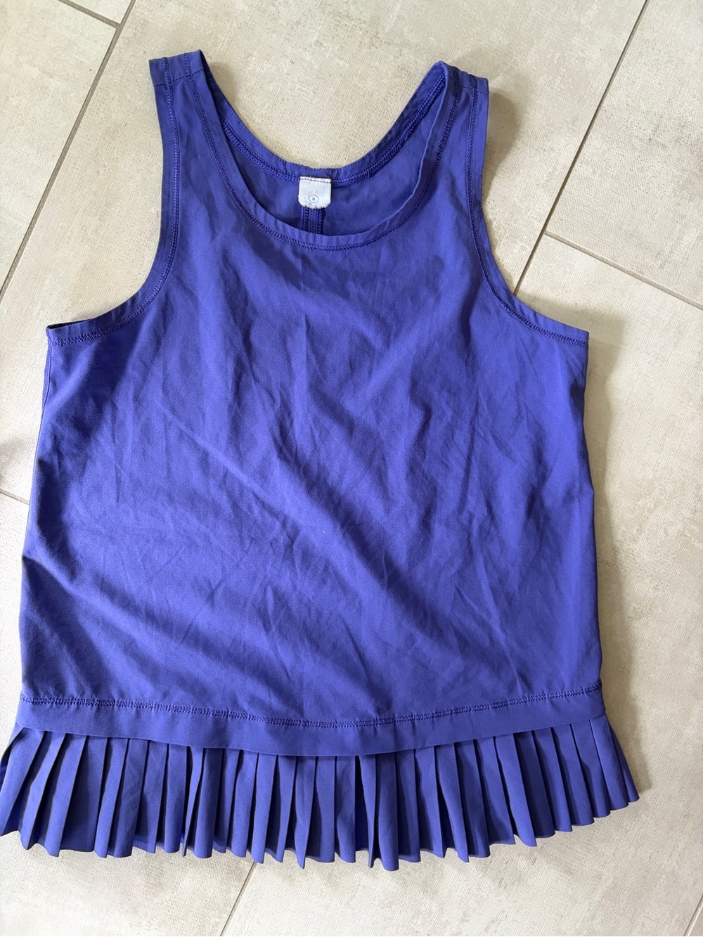 Girls ivivva Purple Tank Top with Pleated Hem 8